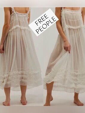 Free People, Medium, Moon Phase, Ivory, Dress, Tunic, Lingerie, Relaxed FIT, NWT